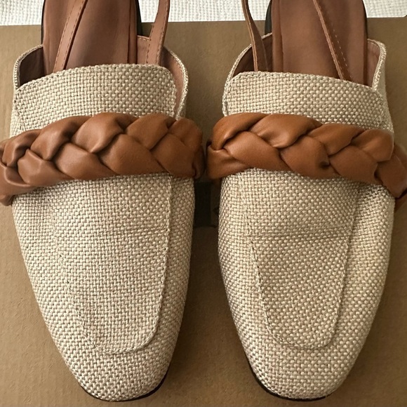 SHEIN Braided Tan/Camel Shoe Slingback Flats - Size 39/7.5 - NWOB - Picture 3 of 6